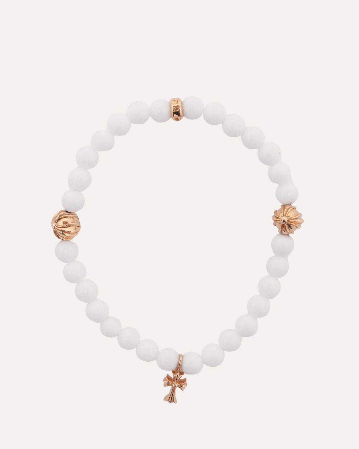 22k Gold Cross Bead Bracelet