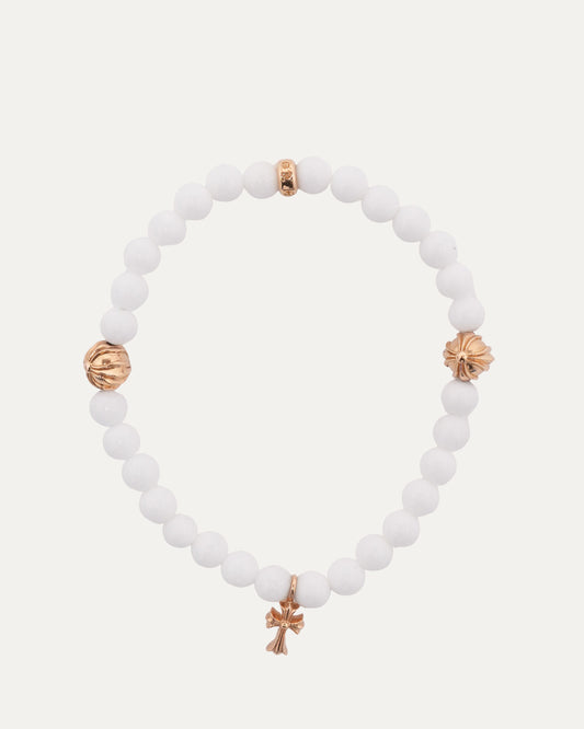 22k Gold Cross Bead Bracelet
