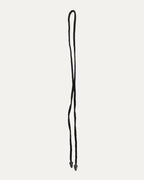 Braided Leather Necklace with Silver Aglets
