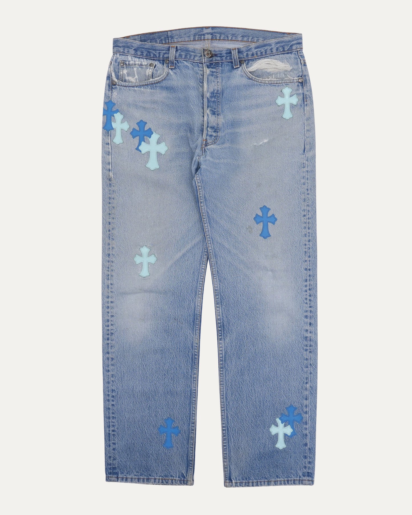 Levis 501 Cross Patch Jeans