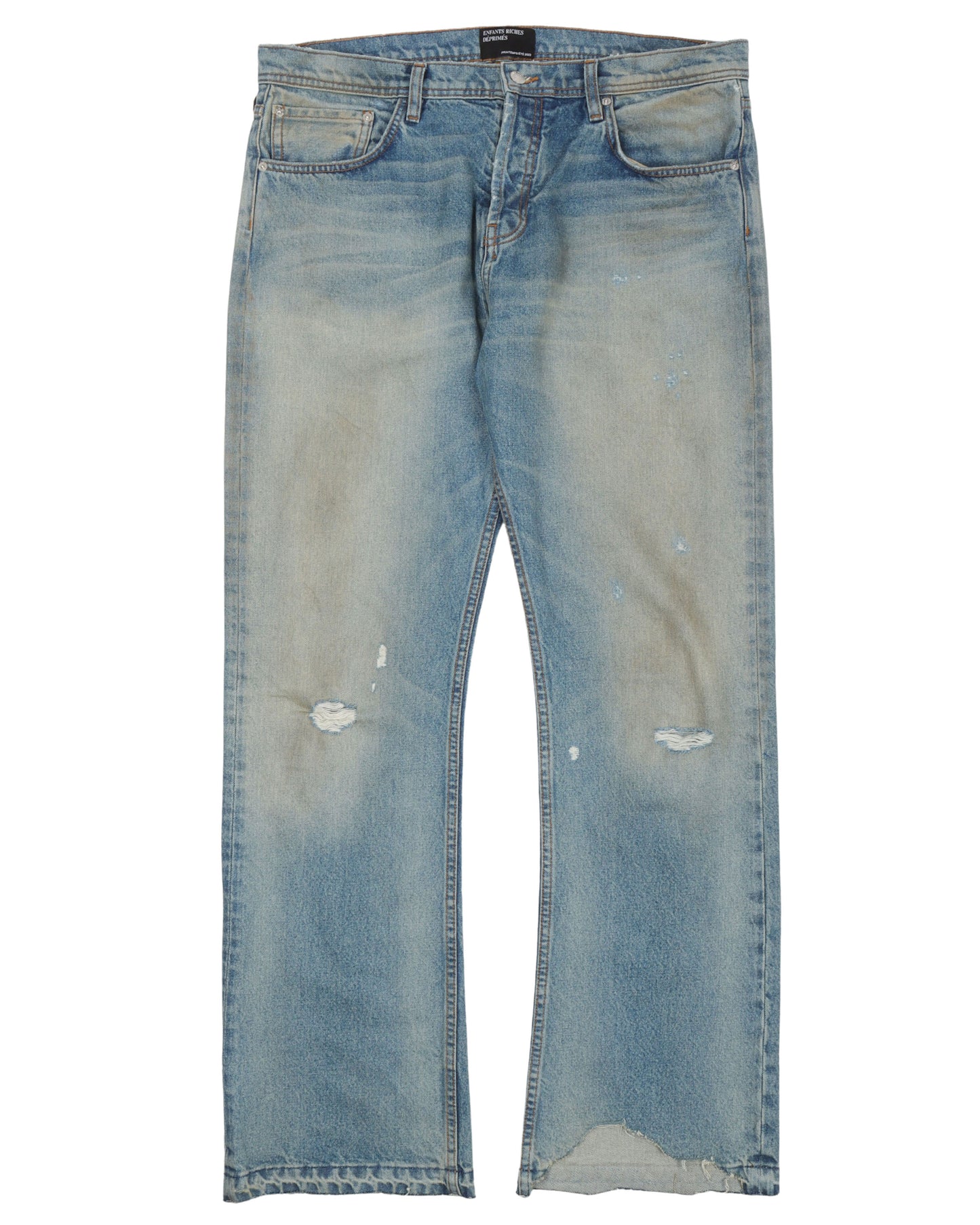 Flared Distressed Jeans