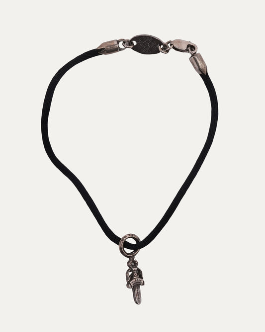 Silk Cord Bracelet with Dagger Pendant