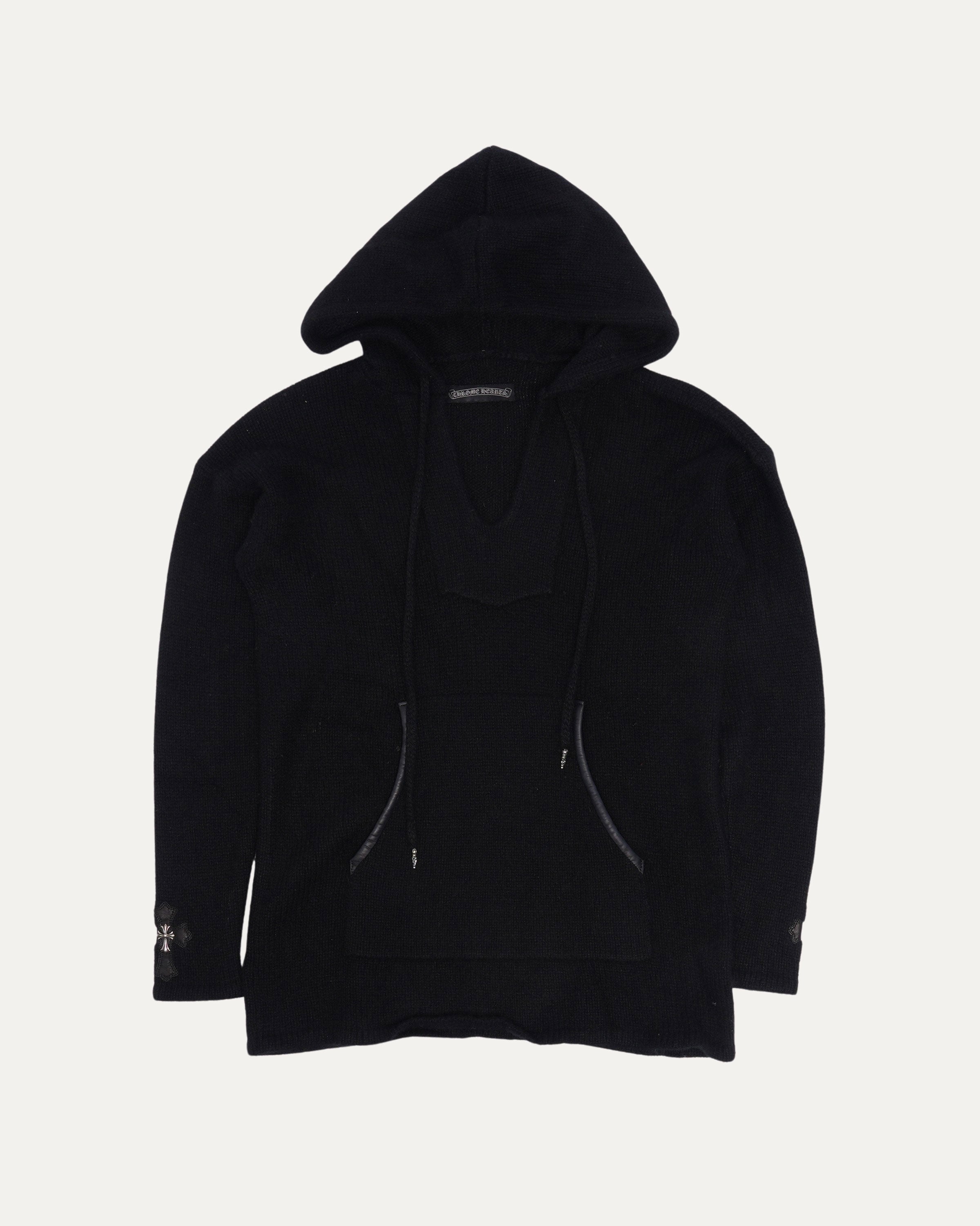 Cashmere-Mohair Blend Cross Patch Hoodie