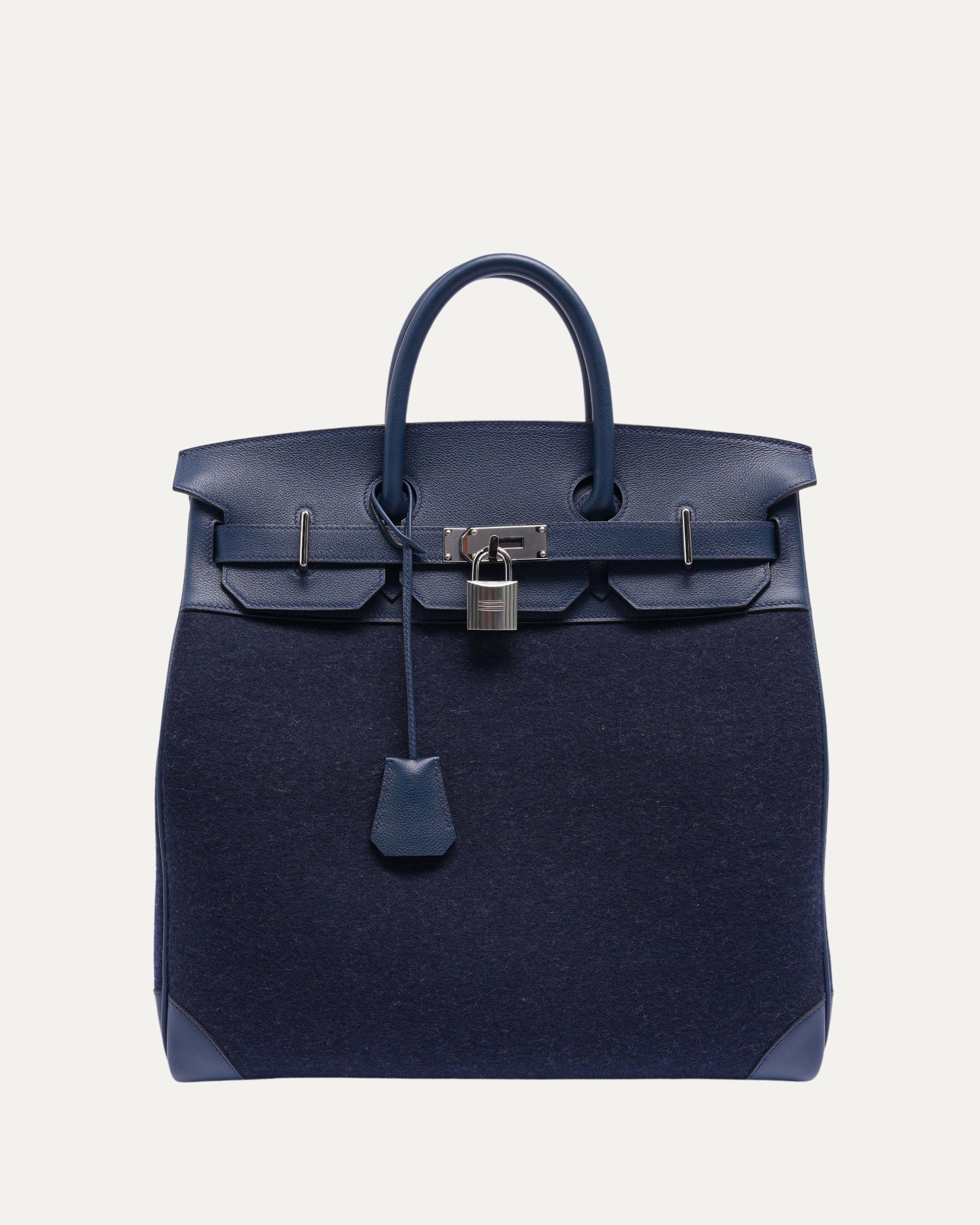 HAC Birkin 40 Bag Bleu Nuit Todoo Feutre & Bleu de Malte Evercolor Leather