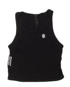 Cropped Eyechart & Dagger Logo Tank Top
