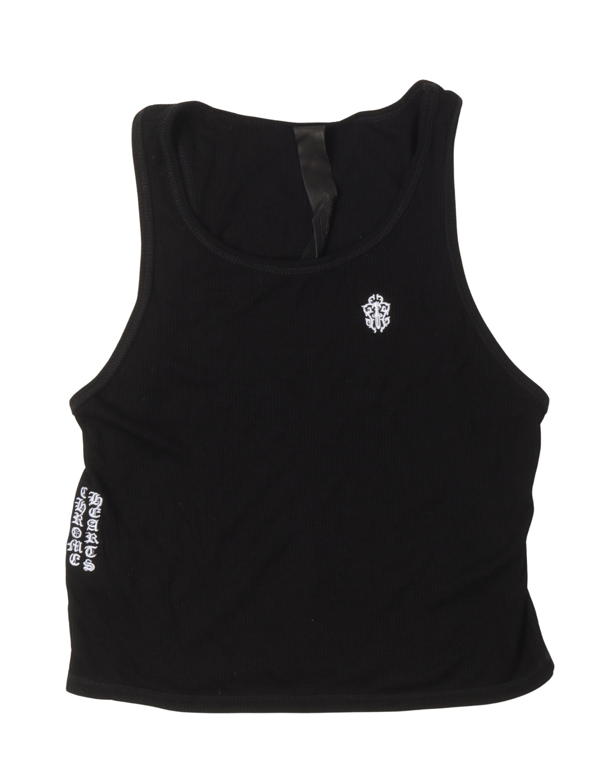 Cropped Eyechart & Dagger Logo Tank Top