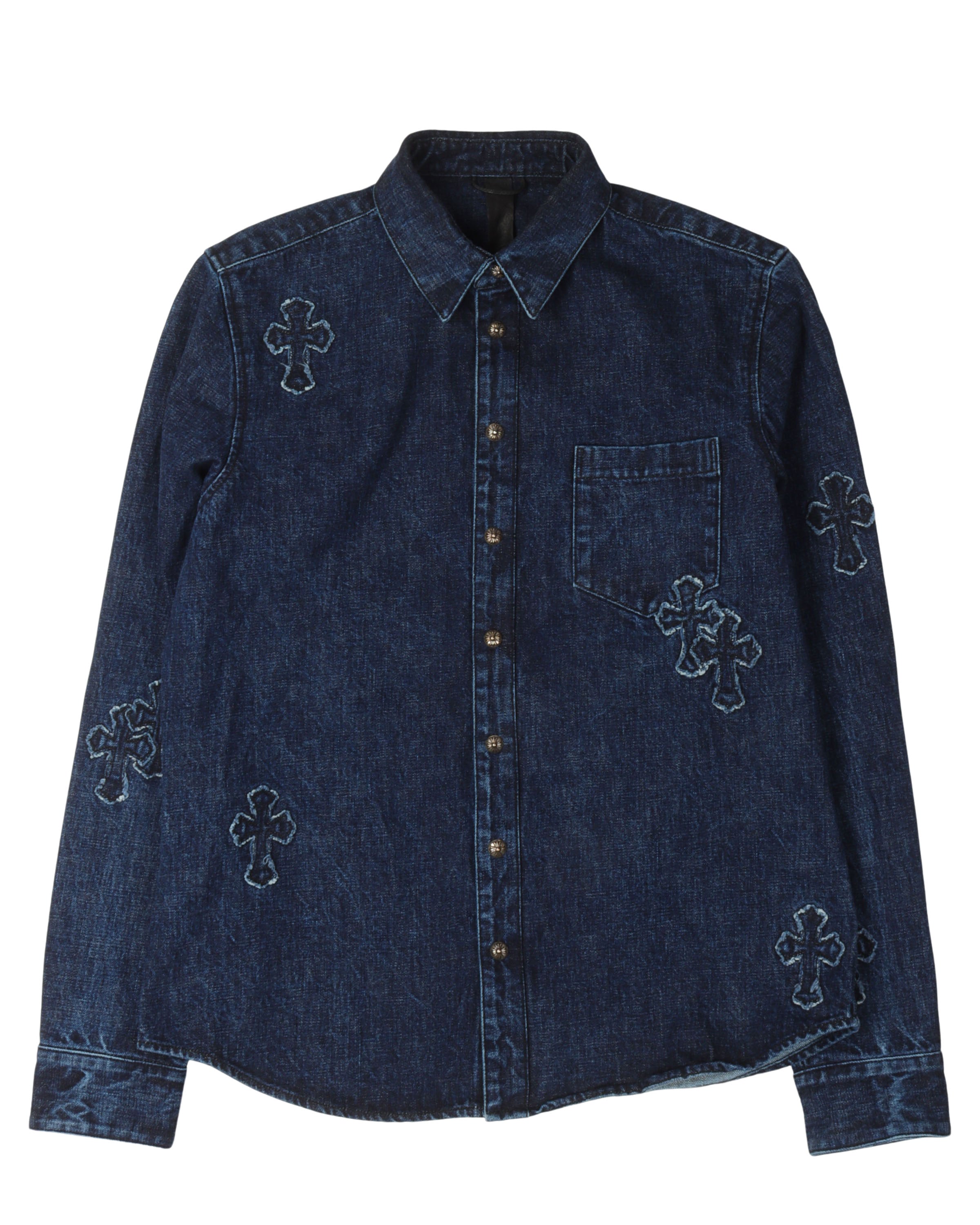 Denim Cross Patch Shirt