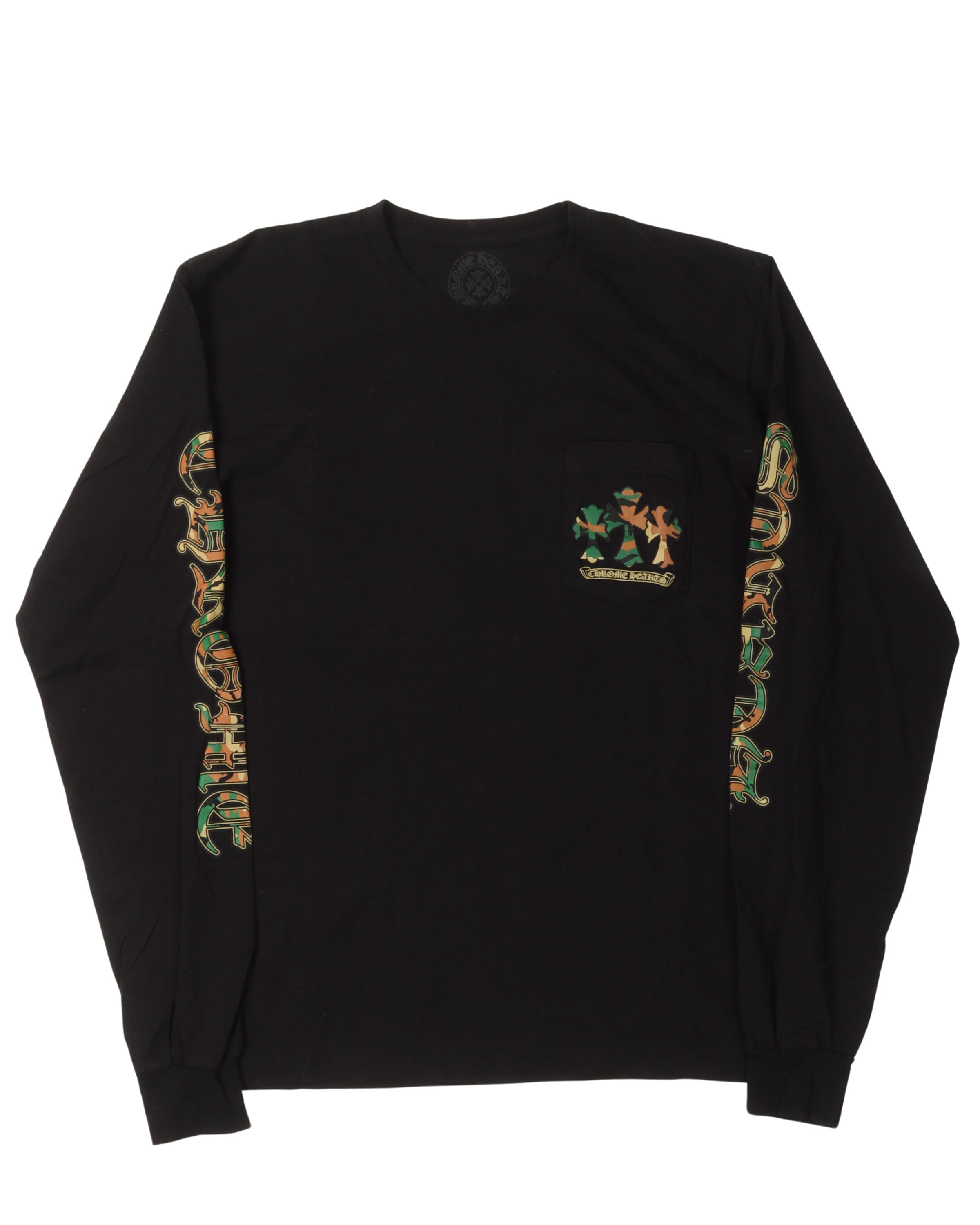 Camouflage Cemetery Cross Long Sleeve T-Shirt