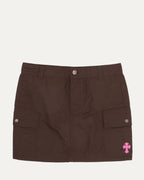 Nylon Cross Patch Cargo Skirt
