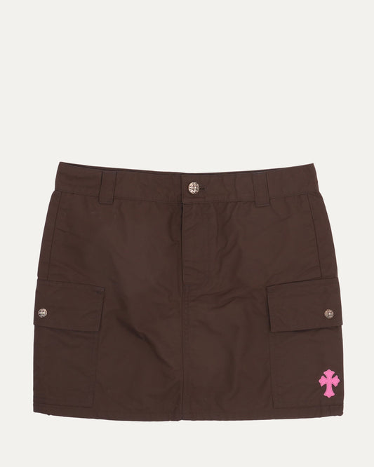 Nylon Cross Patch Cargo Skirt