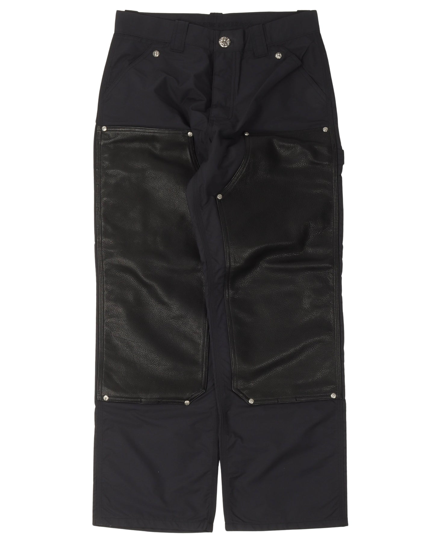 Leather Double Knee Nylon Carpenter Pants
