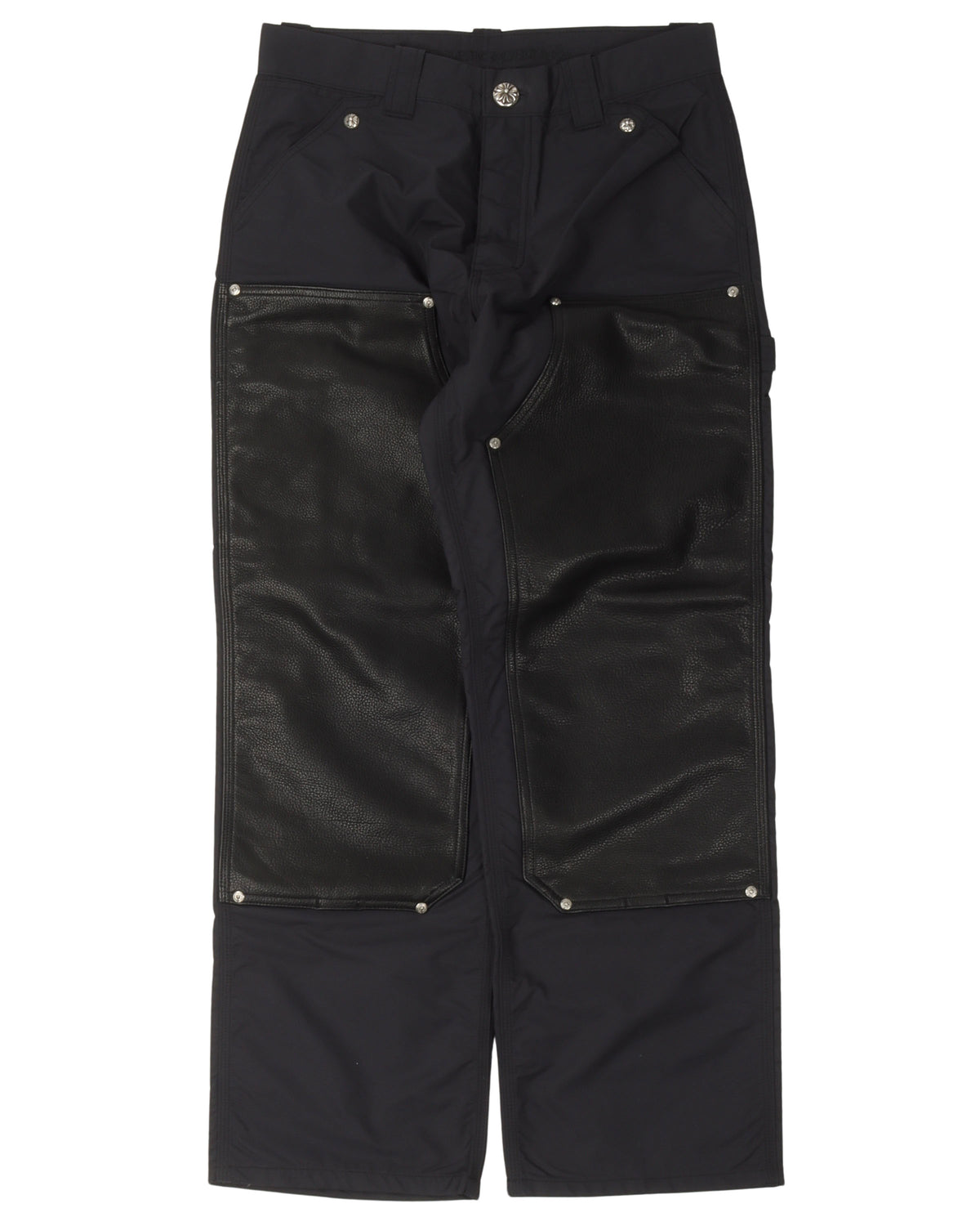Leather Double Knee Nylon Carpenter Pants