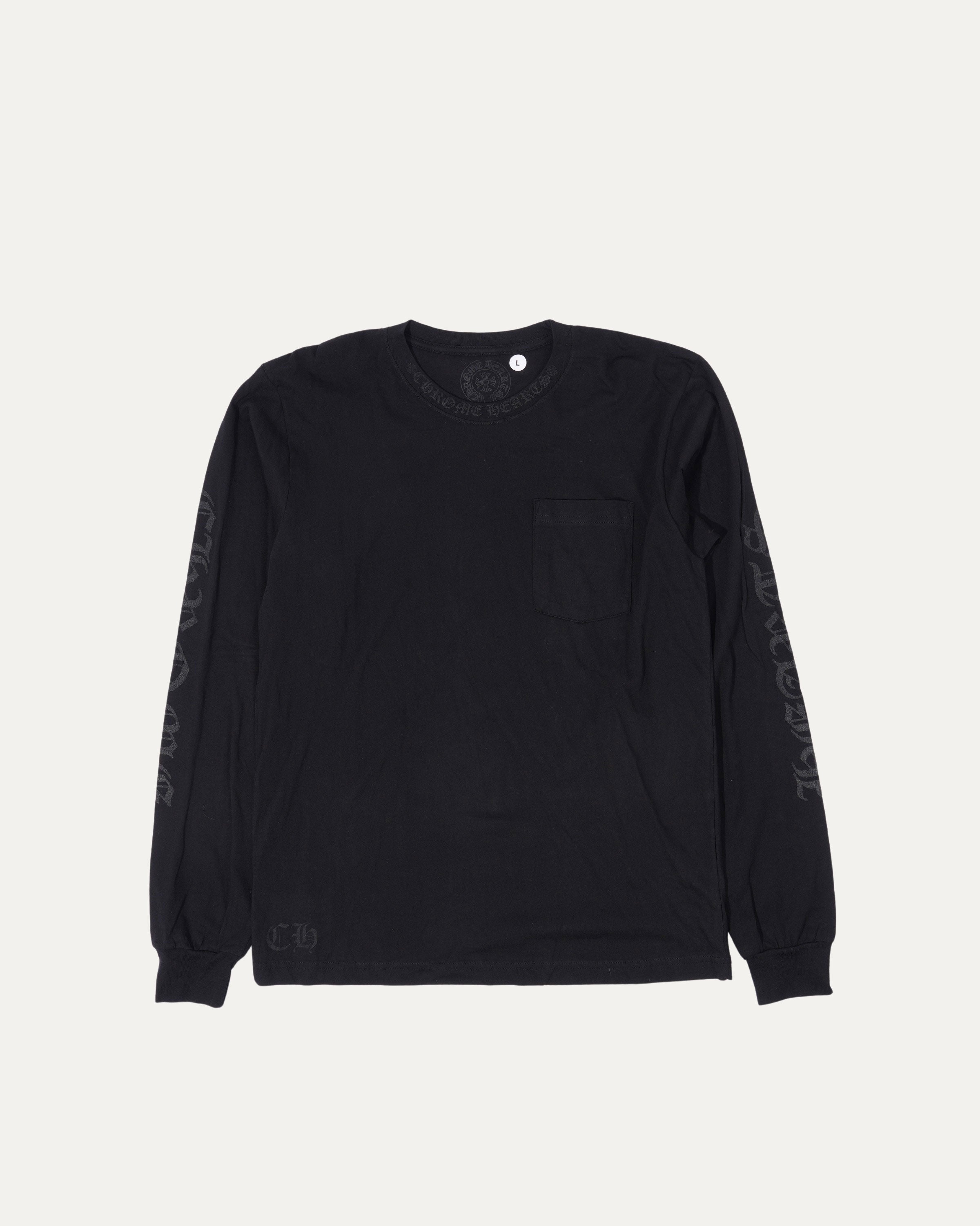 Tonal Neck Logo Long Sleeve T-Shirt