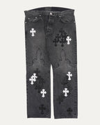 Cross Patch Fleur Knee Jeans