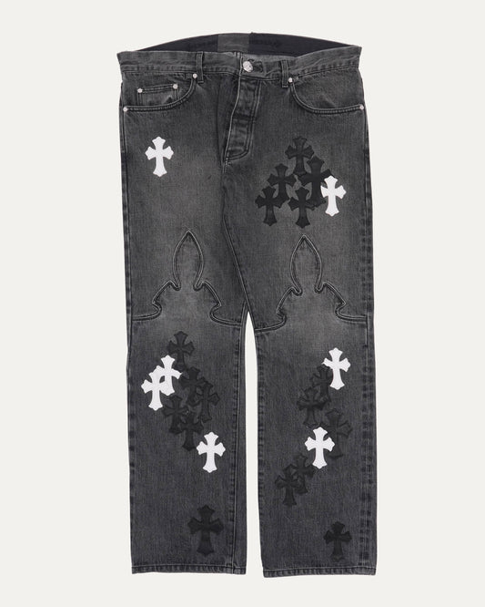 Cross Patch Fleur Knee Jeans