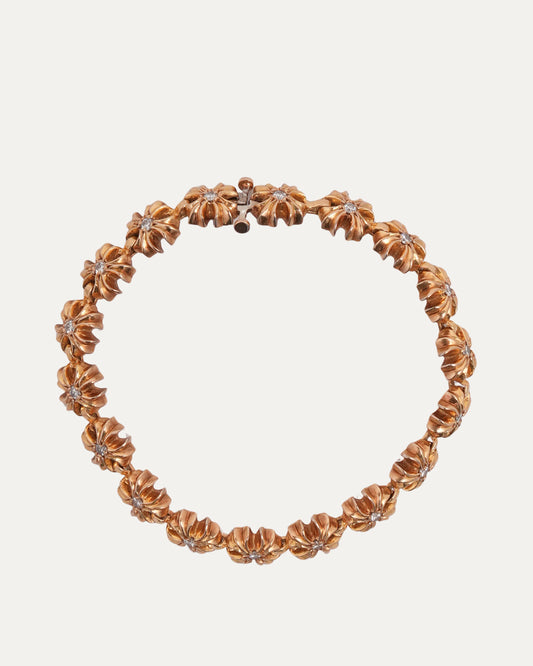 Gold Diamond Tiny Plus Bracelet