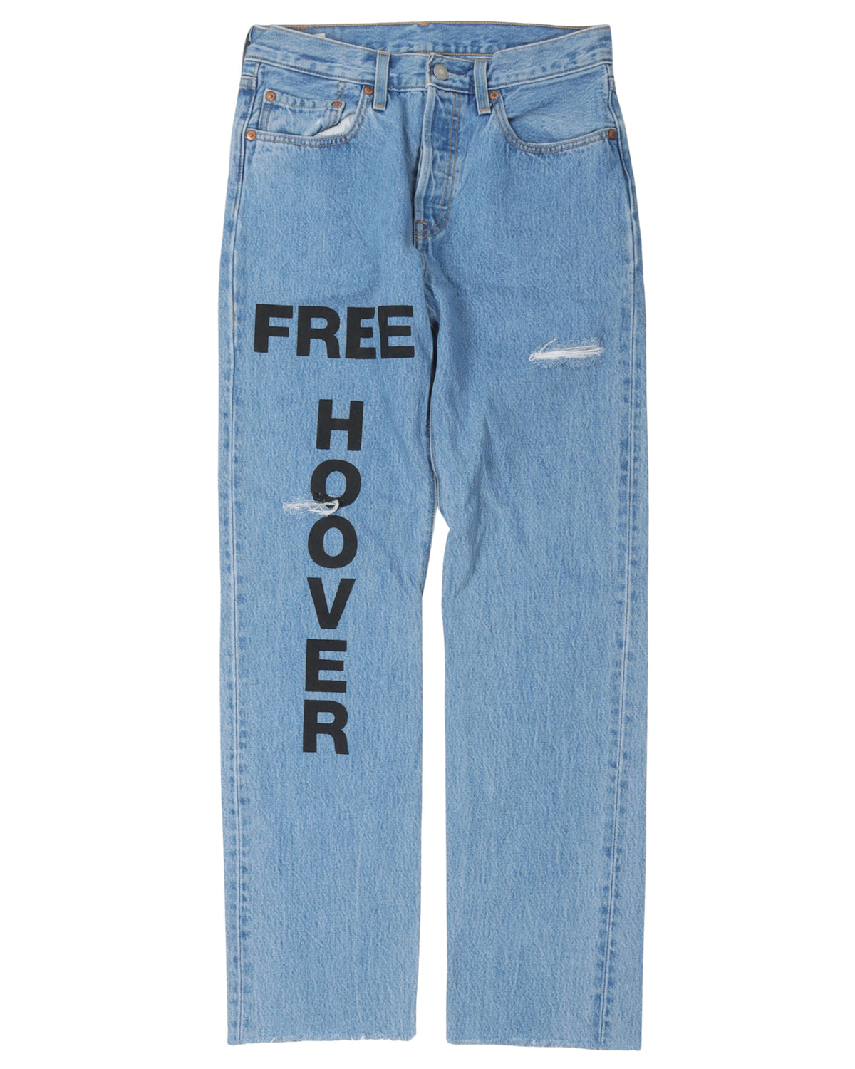Kanye West & Drake Free Hoover Raw Hem Levi's 501 Jeans