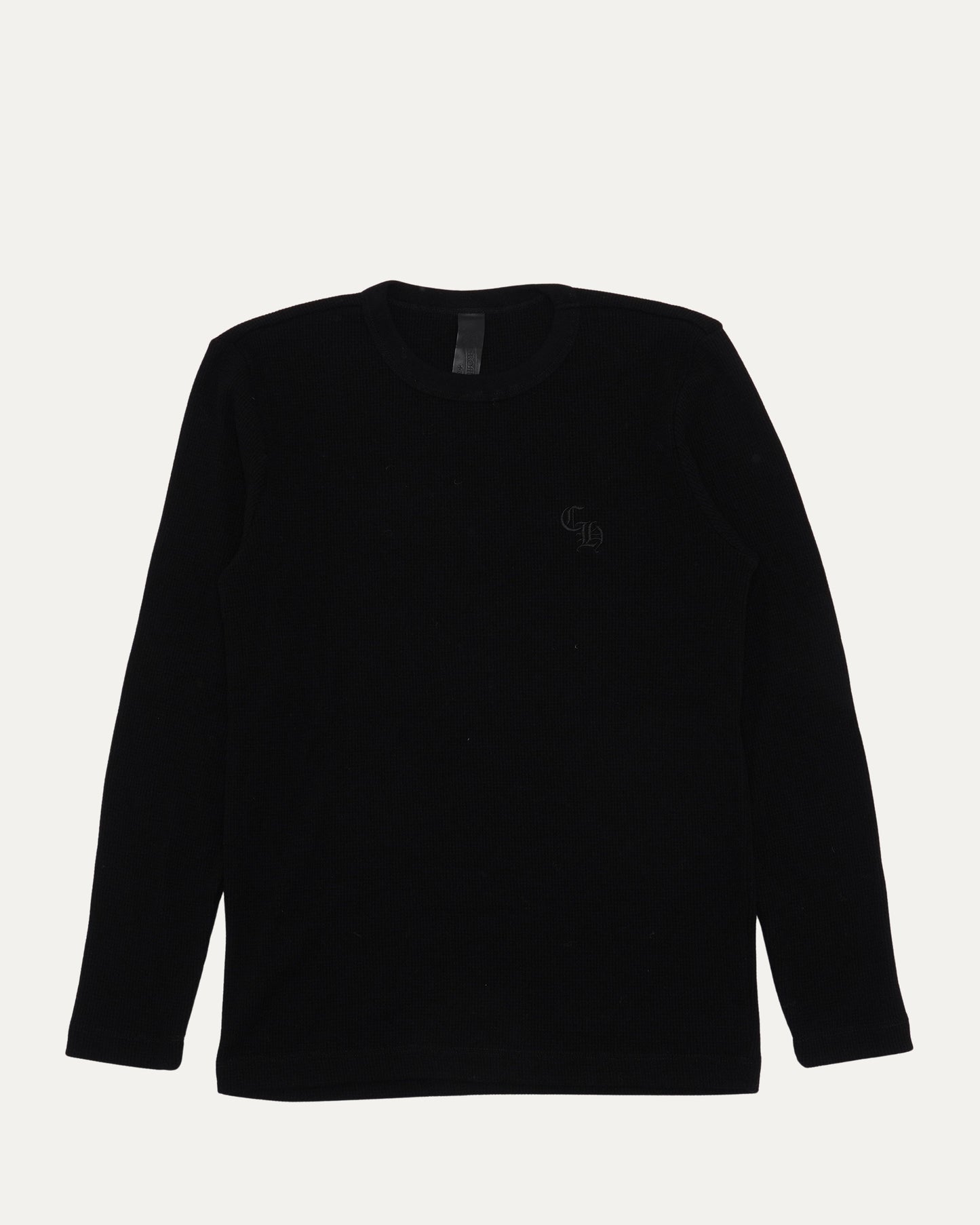 Embroidered Thermal Long Sleeve T-Shirt