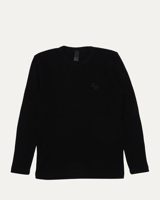 Embroidered Thermal Long Sleeve T-Shirt