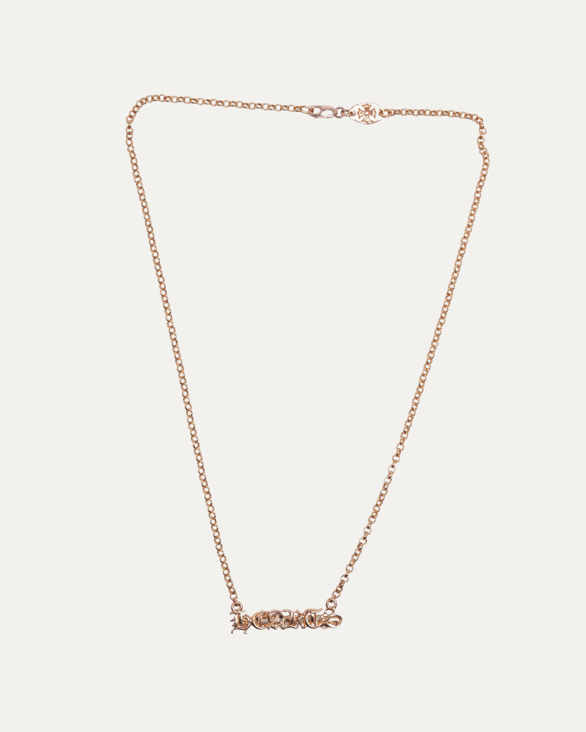 22k Gold Nameplate Necklace