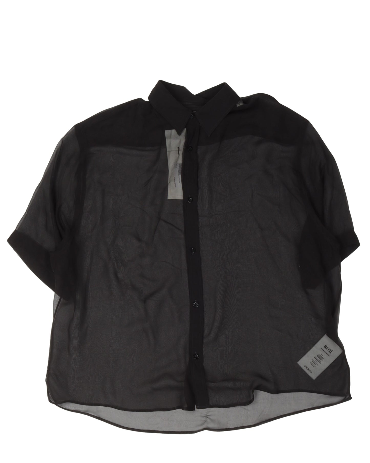Silk Sheer Short Sleeve Shirt
