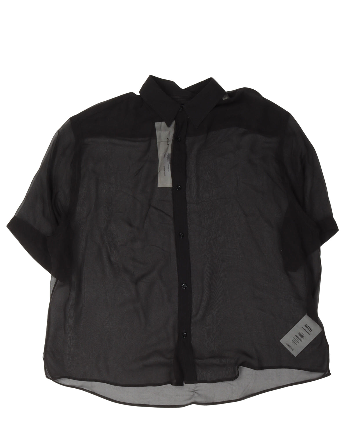 Silk Sheer Short Sleeve Shirt