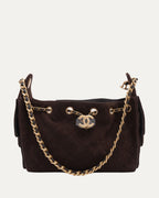 Suede Leather Quilted Mini 25 Hobo Bag
