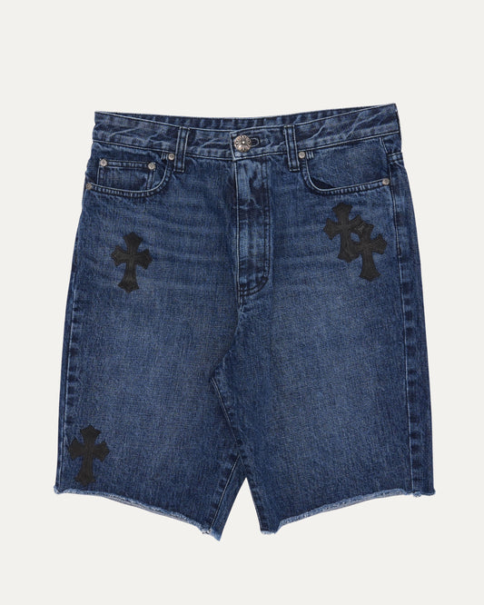 Turbo Diesel Cross Patch Jean Shorts
