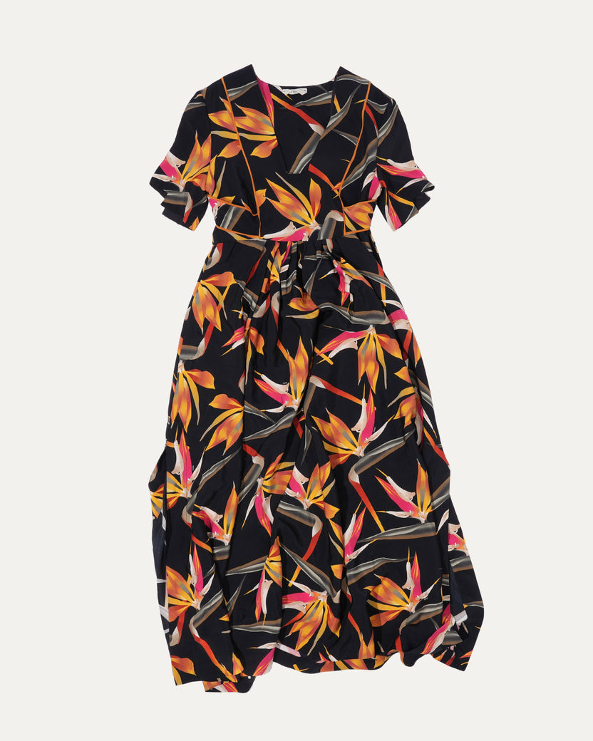 Fendi Floral Printed Silk Midi Dress