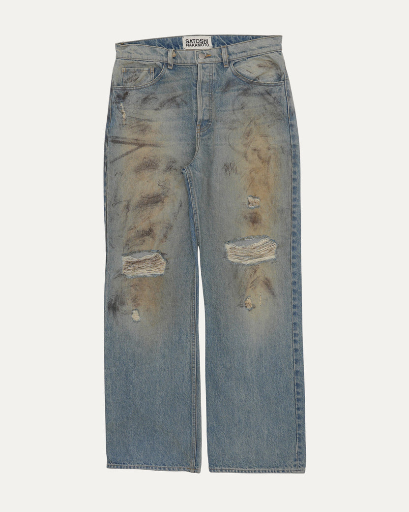 Rutted Denim Jeans