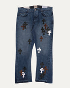 Gallery Dept. Turbo Diesel Cross Patch LA Flare Jeans