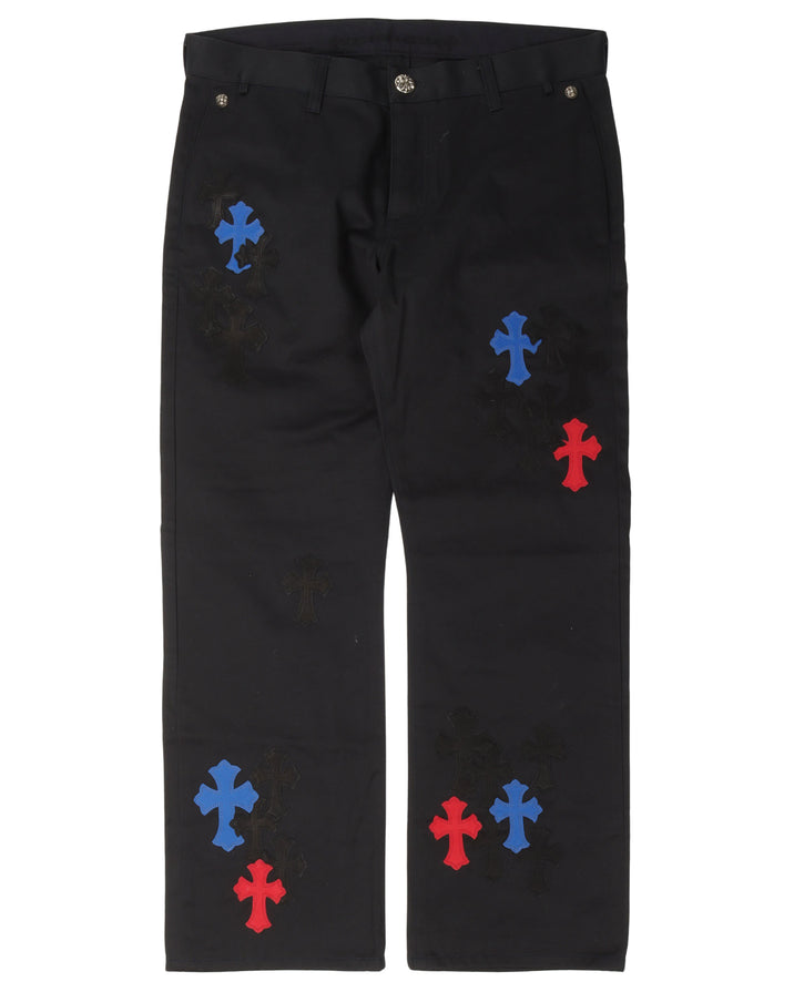Multicolor Cross Patch Chino Pants