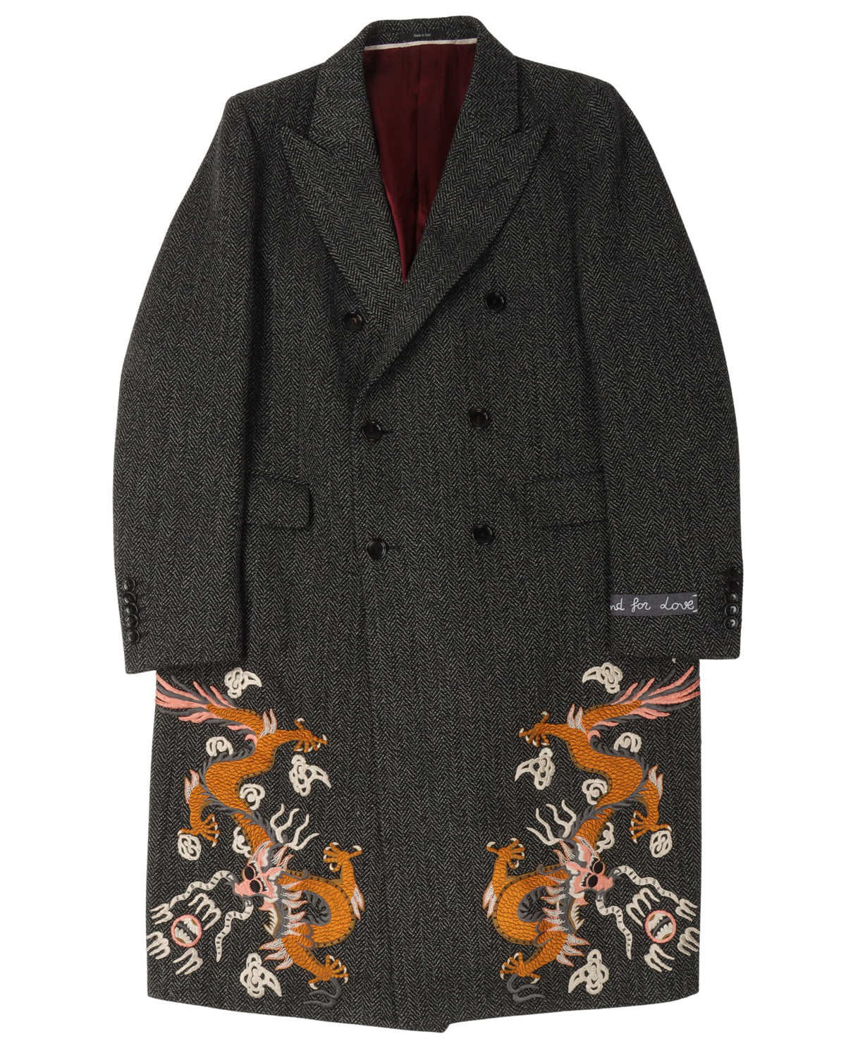 Embroidered Wool Coat