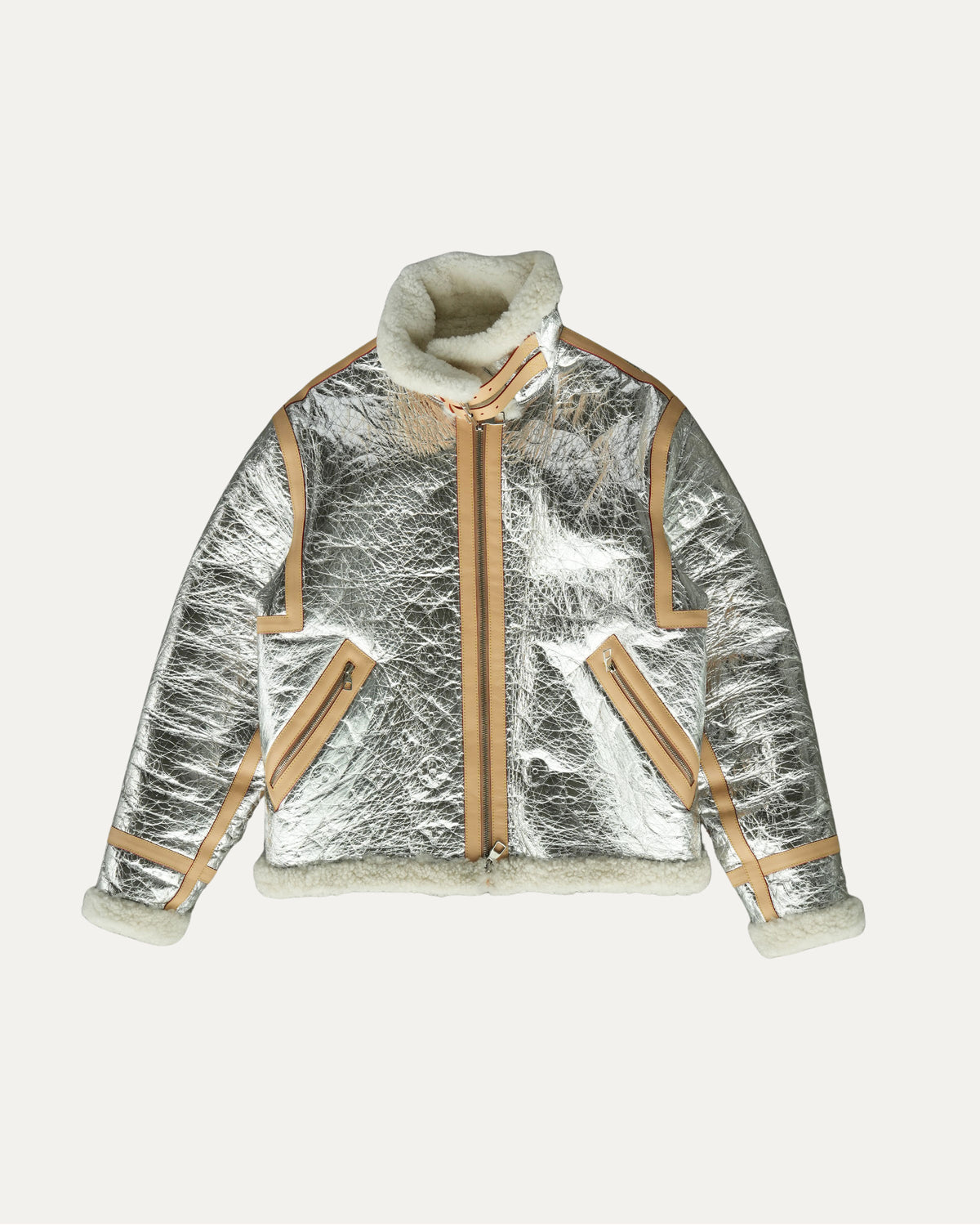 Mirror Monogram Shearling Jacket