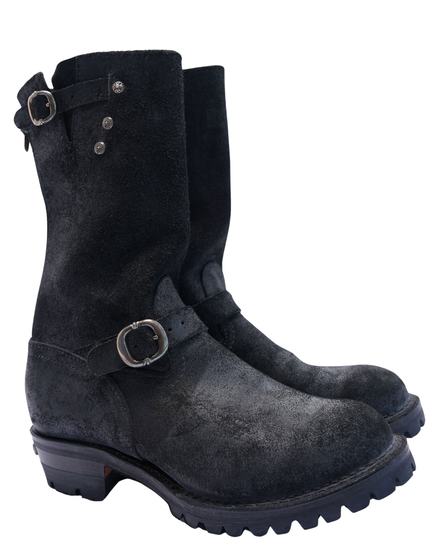 Chrome Hearts Wesco Reverse Leather Scarecrow Engineer Boots