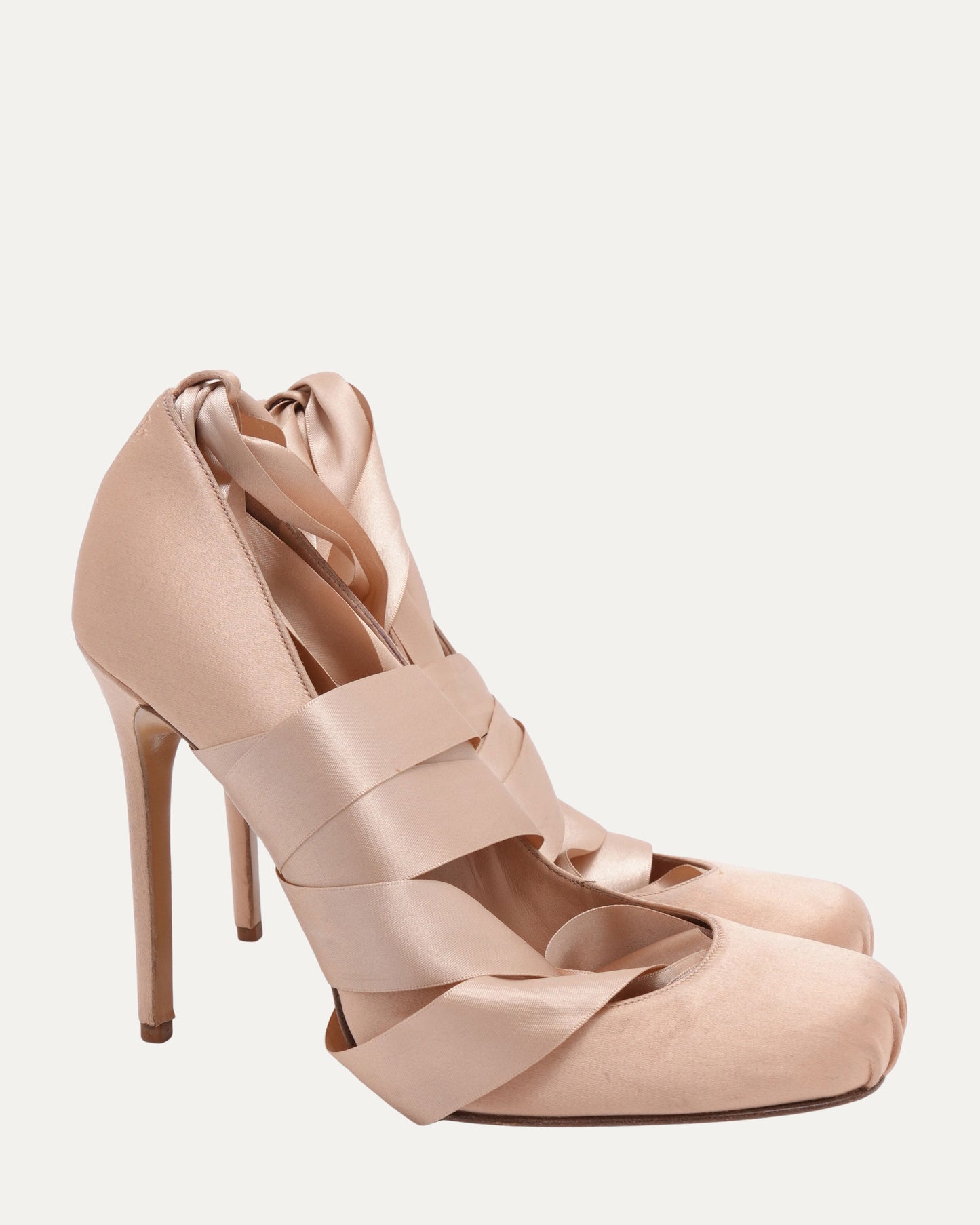 c. 2002 Satin Ballerina Wrap Heels