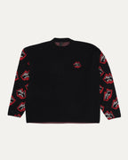 Matty Boy Chomper Cemetery Cross Patch Cashmere-Silk Blend Sweater