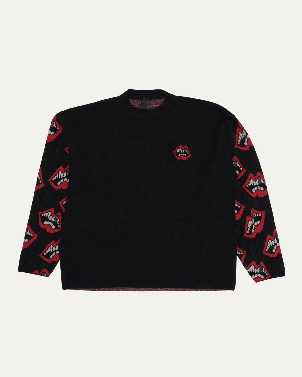 Matty Boy Chomper Cemetery Cross Patch Cashmere-Silk Blend Sweater