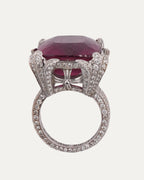 White Gold Sapphire Diamond Cocktail Ring