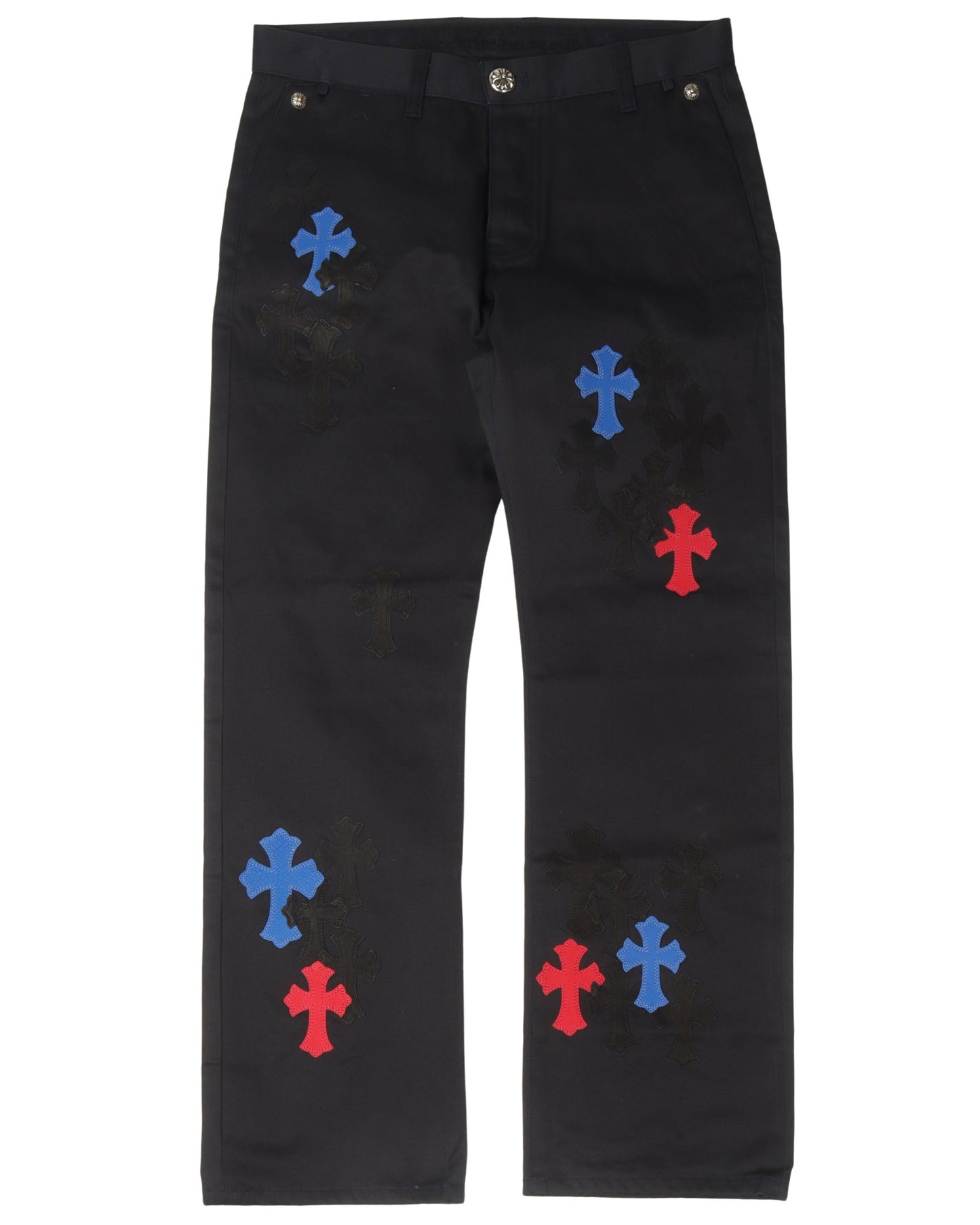 Multicolor Cross Patch Chino Pants