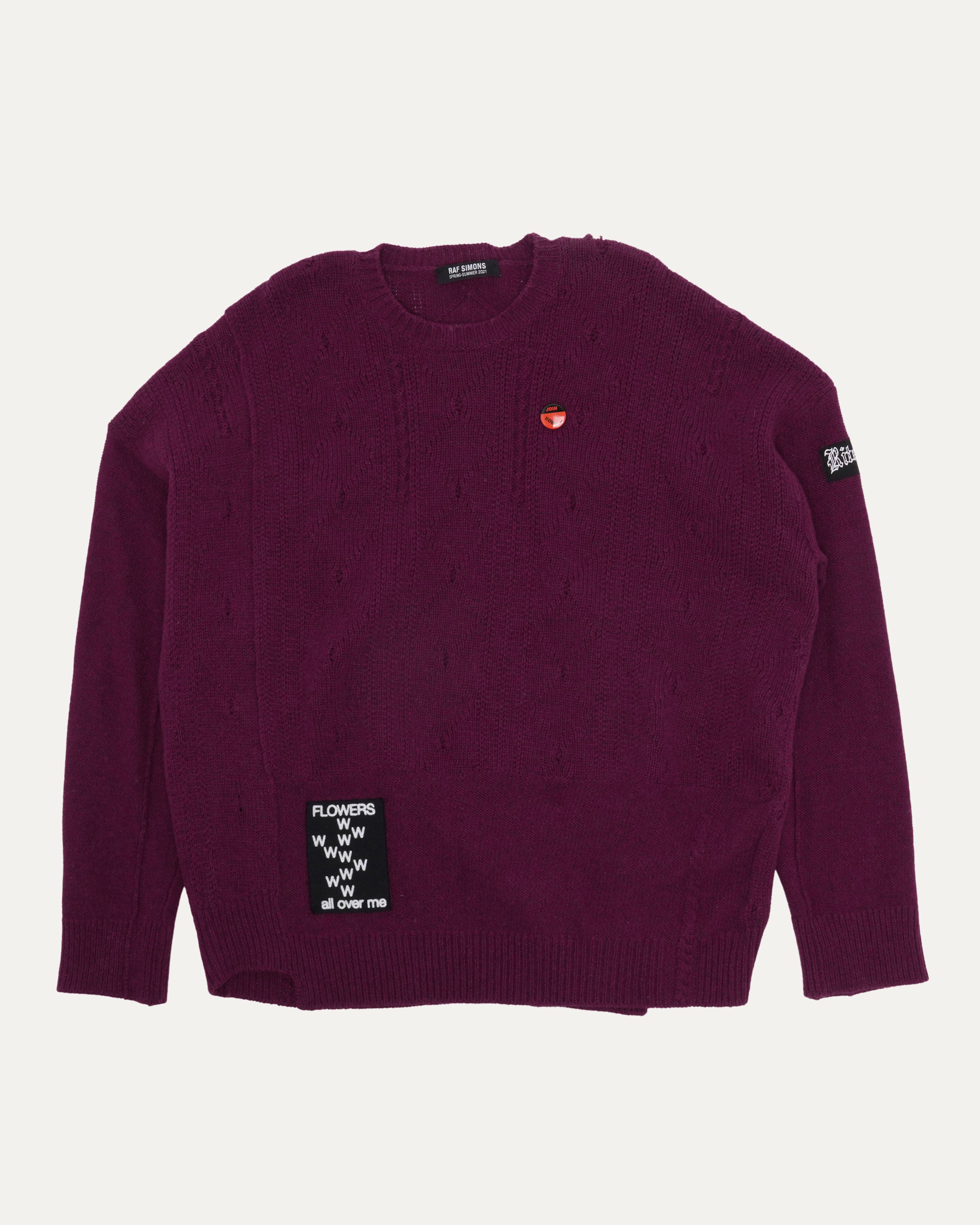 Raf Simons SS21 Oversized Wool Patchwork Sweater – Justin Reed