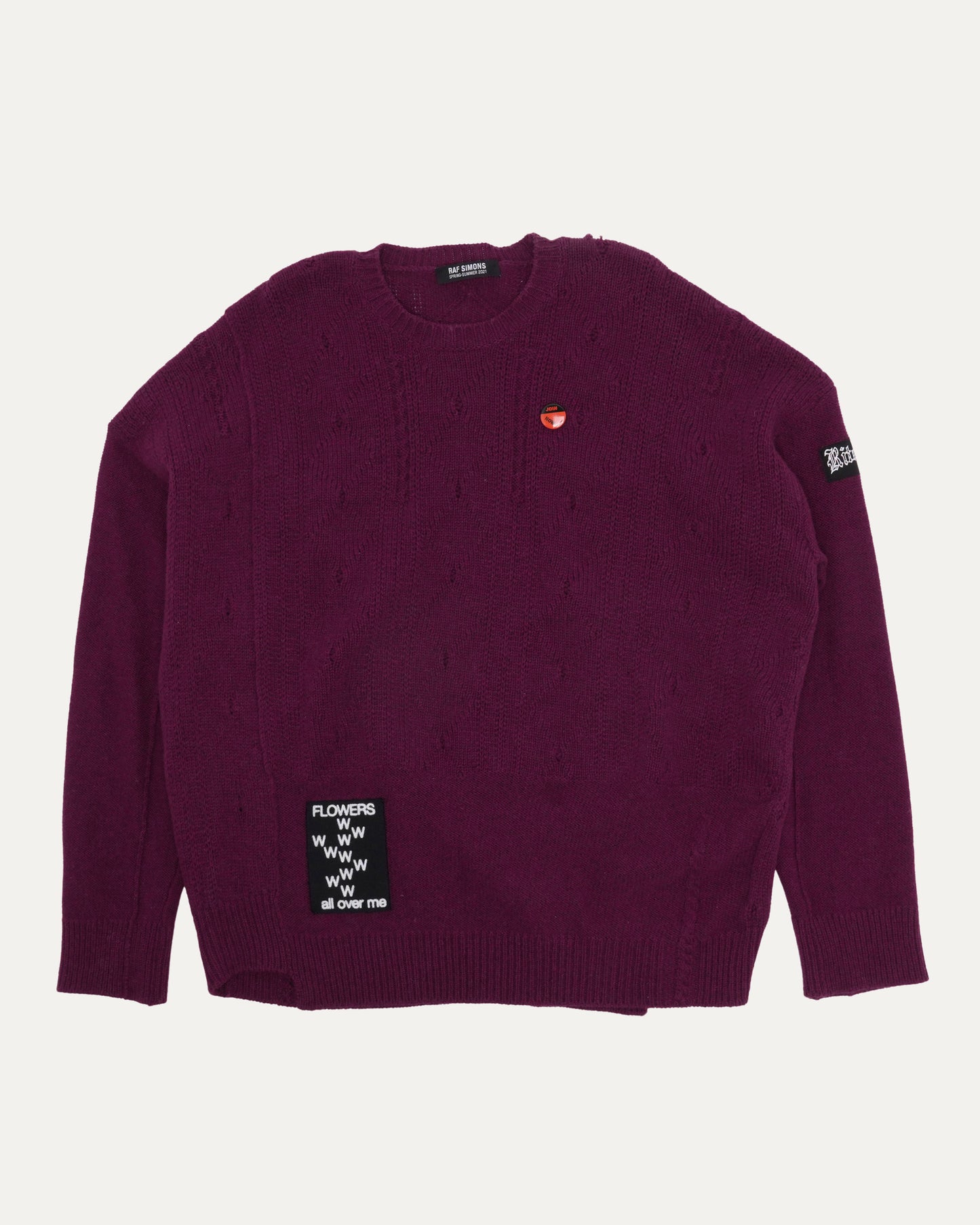 SS21 Oversized Wool Patchwork Sweater