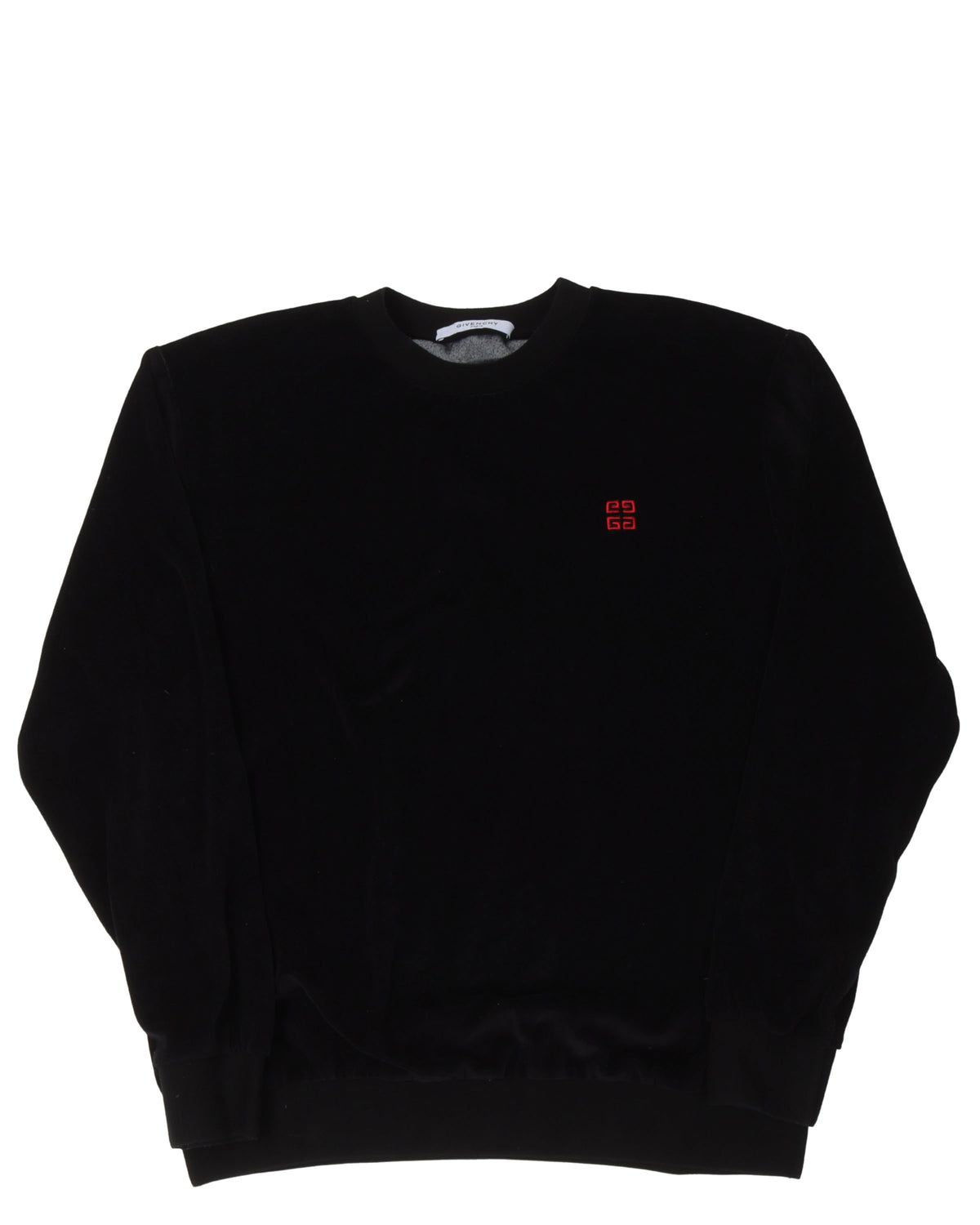 Embroidered Velour Sweatshirt