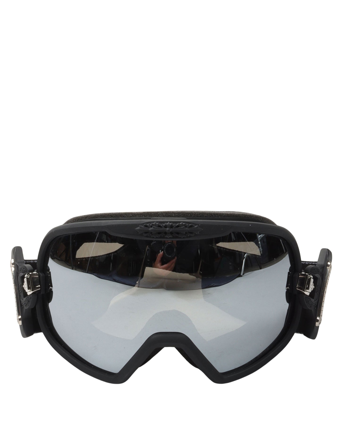 chrome heart goggles Chrome Hearts Black Snow Goggles – Justin Reed