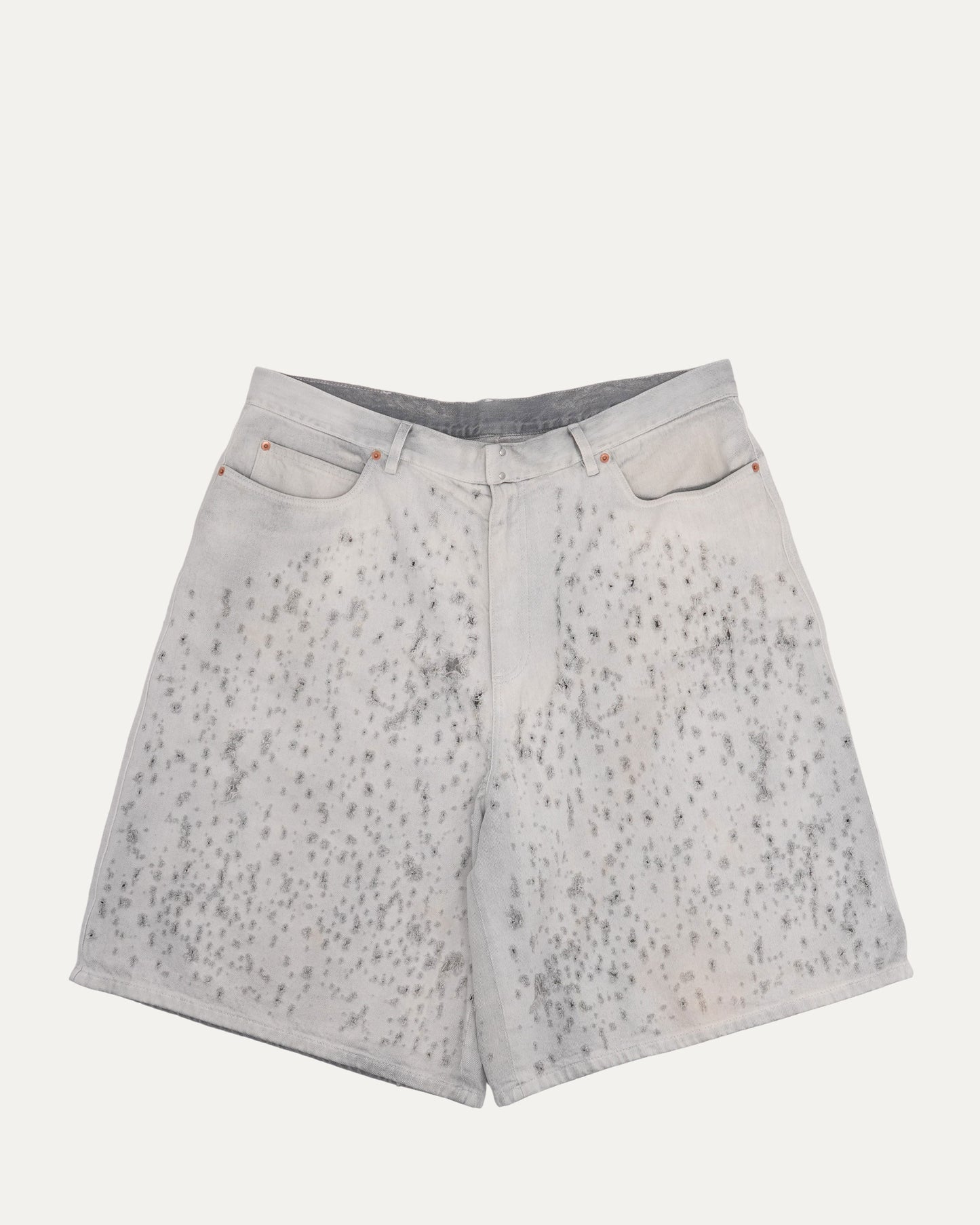 MM6 Destroyed Denim Shorts
