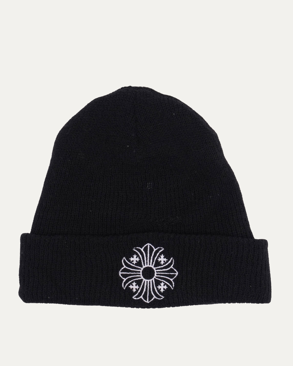 Embroidered Plus Cross Wool Beanie