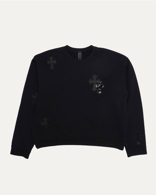 Paper Jam Cross Patch Crewneck Sweatshirt