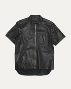 Short Sleeve Leather Shirt