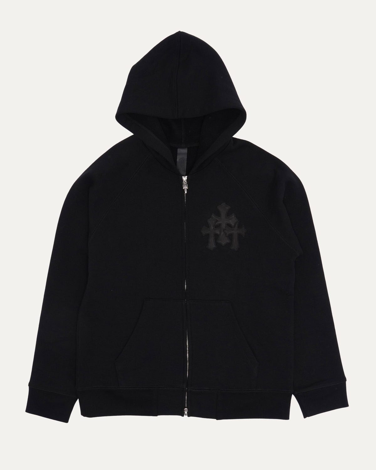 Chrome Hearts Paper Jam Cemetery Cross Patch Zip Up Hoodie – JR Inc