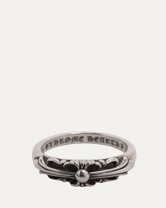 Mini Floral Cross Ring